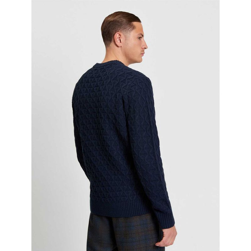 Ben Sherman Cable Texture Crew image number 1
